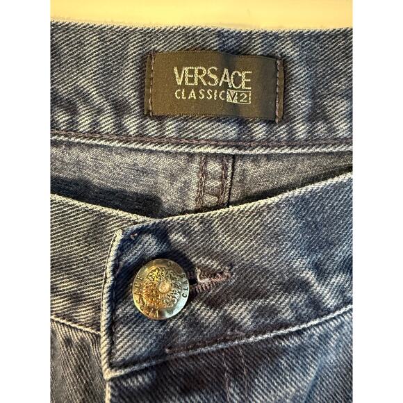 Versace Classic V2 Jeans Men’s 40x29 Blue Straight Leg Made in Italy Vintage - Picture 2 of 11